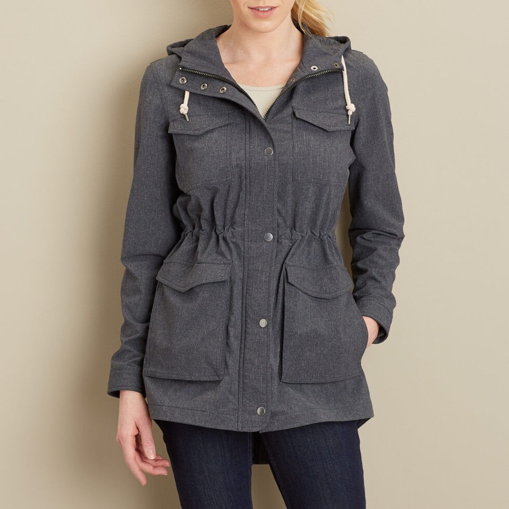 Duluth Trading Co. Hooded Utility Jacket in Charcoal
